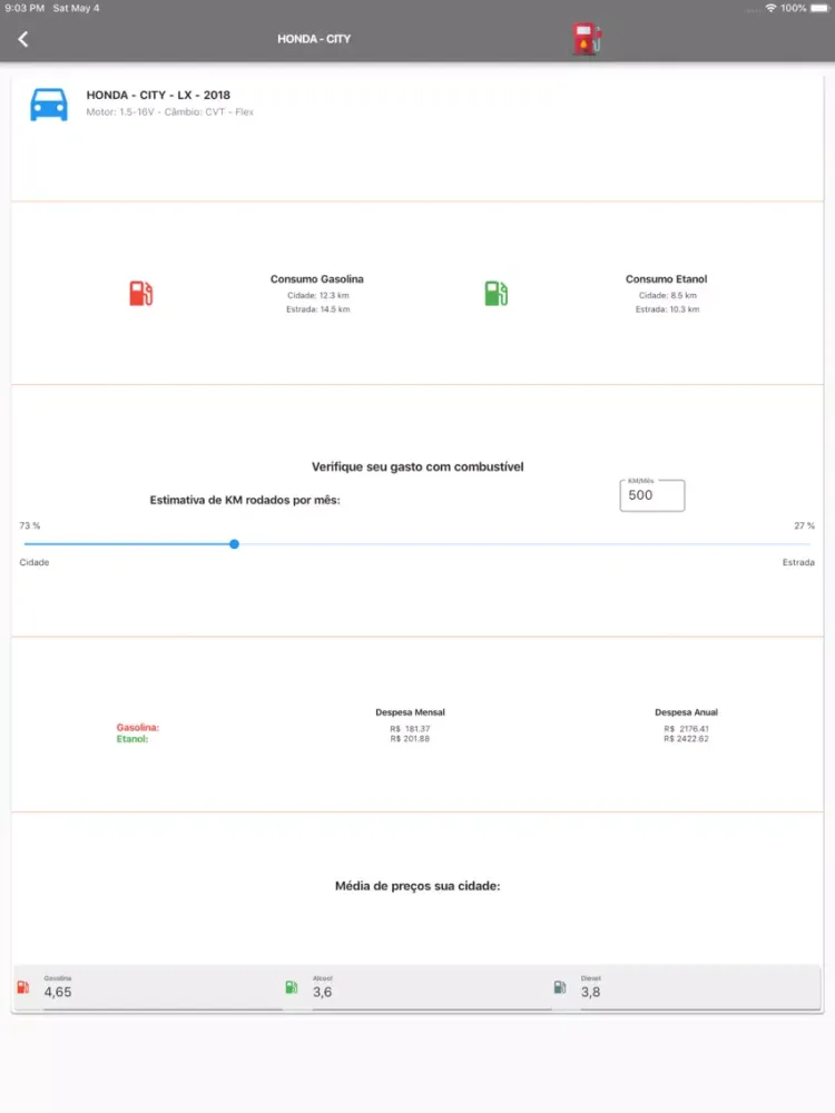 Qual o Consumo? iPad  স্ক্রিনশট