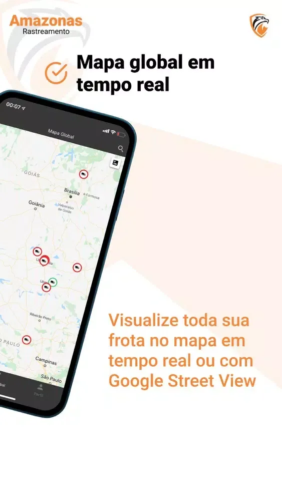 Tangkapan skrin Amazonas Rastreamento