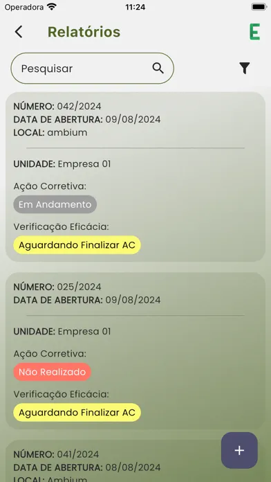 Capturas de tela do Ambium ESG