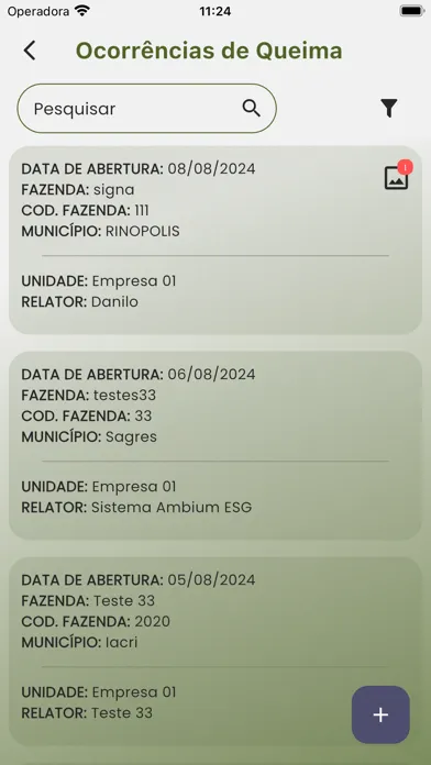 Capturas de tela do Ambium ESG