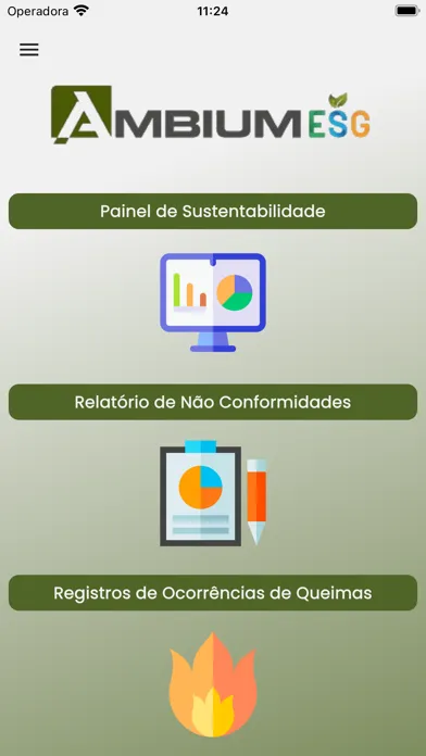 Capturas de tela do Ambium ESG