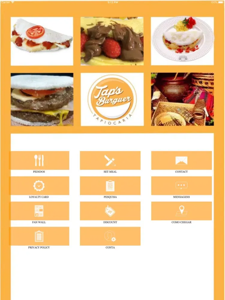 Zrzuty ekranu Taps Burguer Tapiocaria iPad 