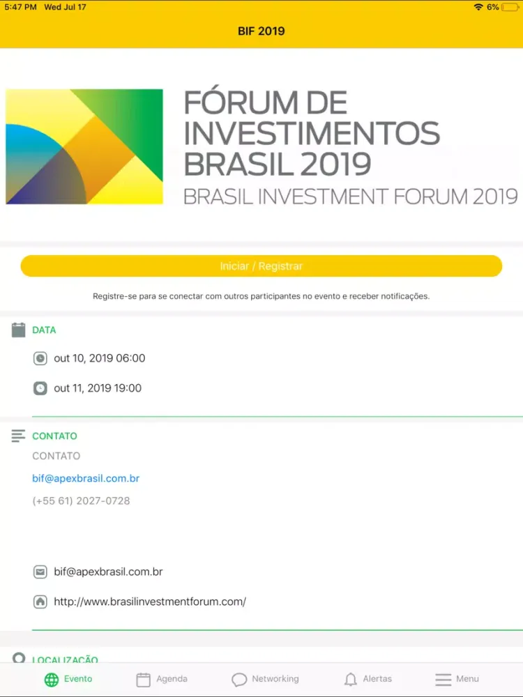 Brasil Investment Forum iPad  Ekran Görüntüleri