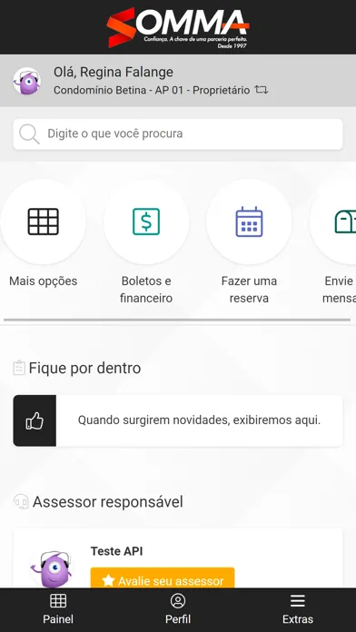 Capturas de tela do Somma