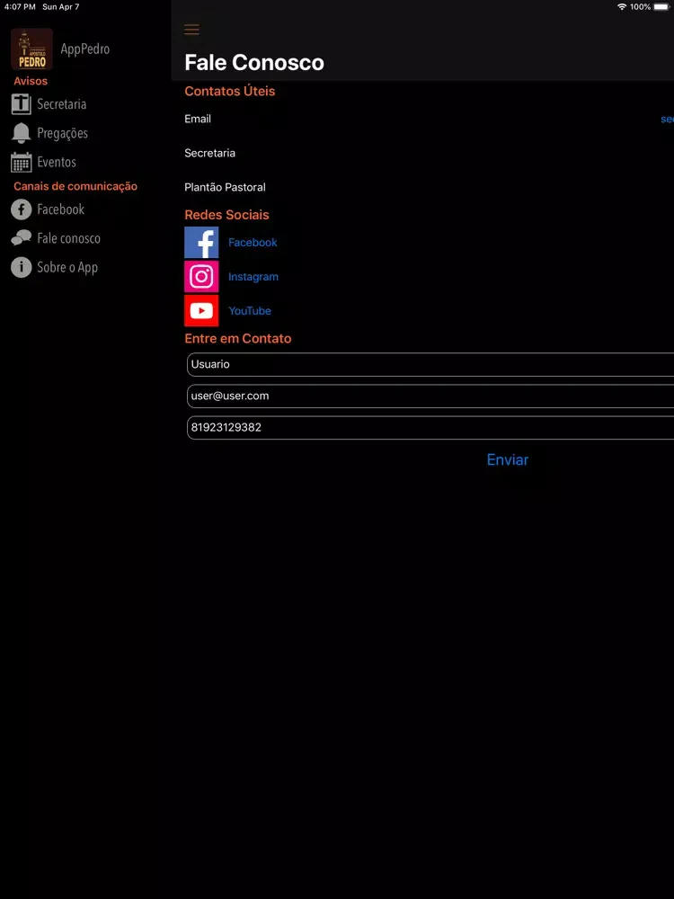Screenshot di Comunidade Apóstolo Pedro iPad 