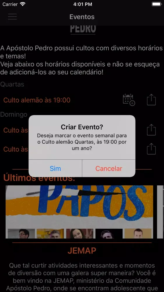 Screenshot di Comunidade Apóstolo Pedro