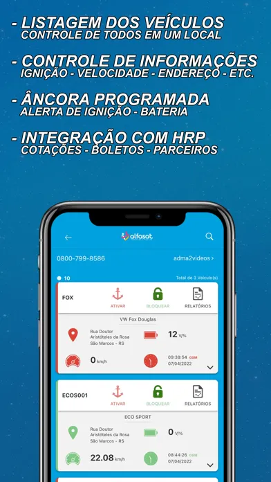 Alfasat Proteção Veicular Screenshots