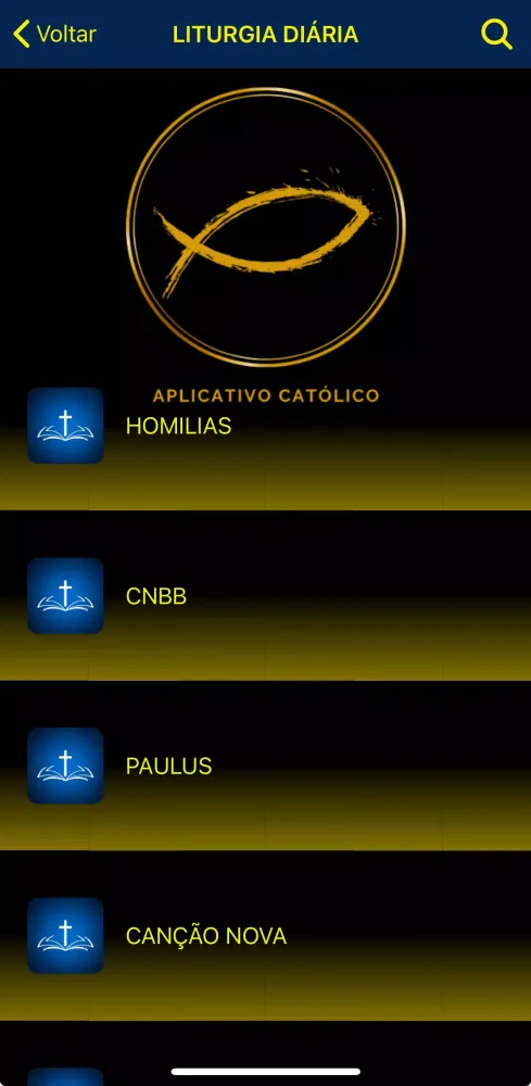 Ảnh chụp màn hình của Liturgia Católica Diária