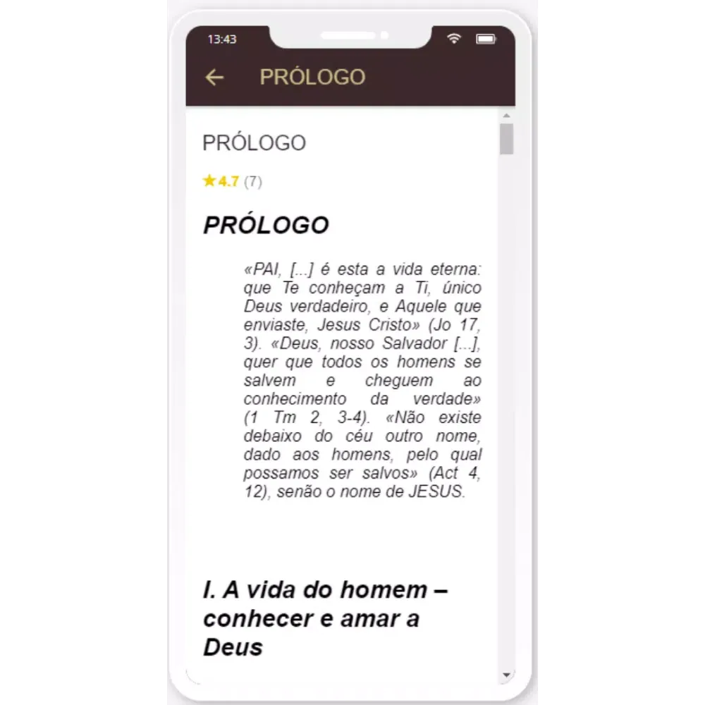 Screenshot di Catecismo da Igreja Católica