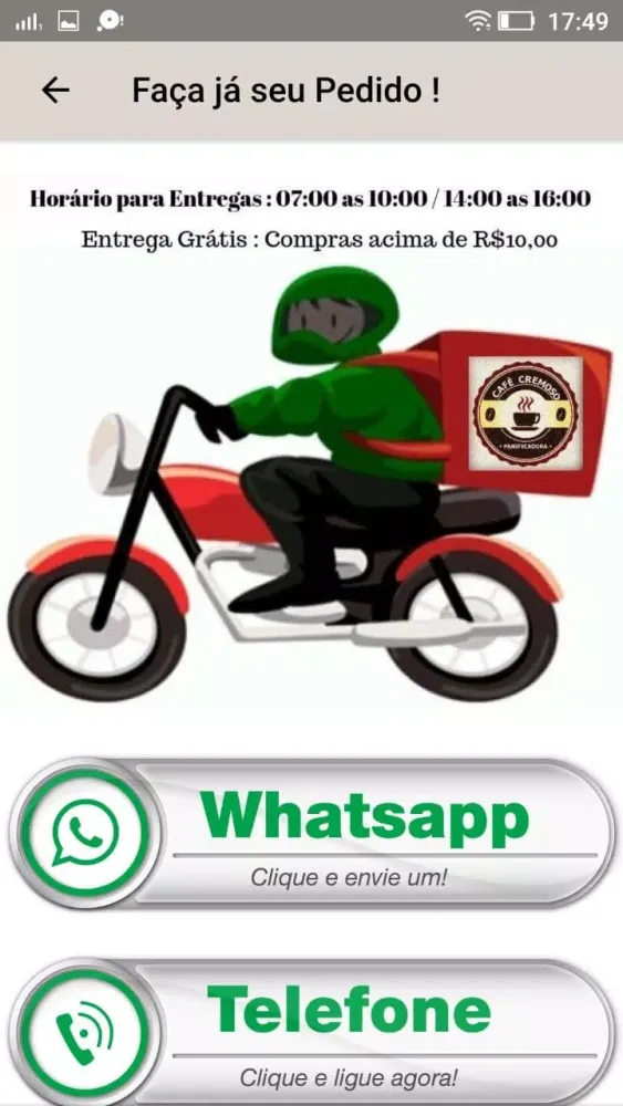 Cafe Cremoso App Screenshots