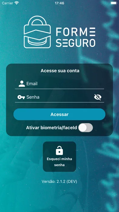Capturas de tela do Forme Seguro