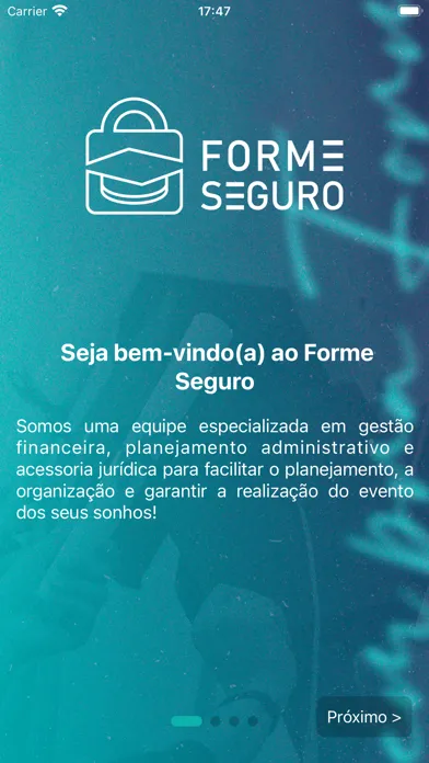 Capturas de tela do Forme Seguro