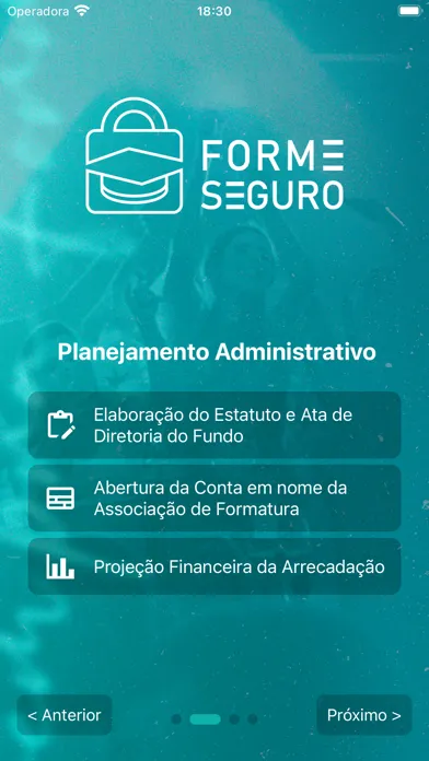 Capturas de tela do Forme Seguro