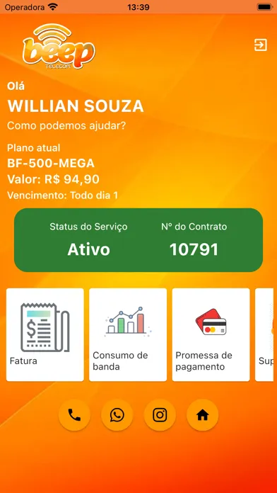 Ảnh chụp màn hình của CLIENTE BEEP