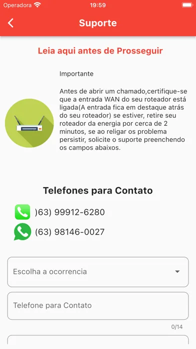 Ảnh chụp màn hình của Kasa Net Fibra
