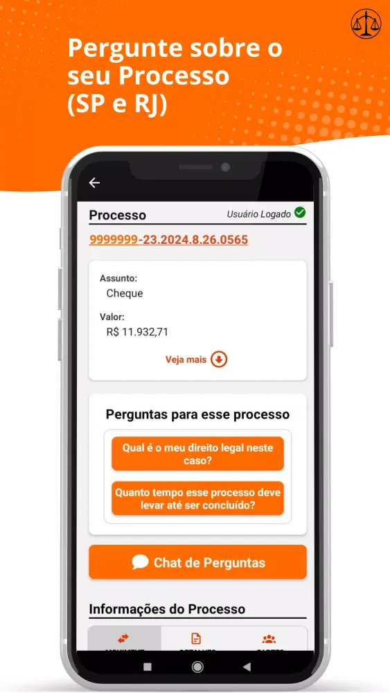 Consultar Processos Screenshots