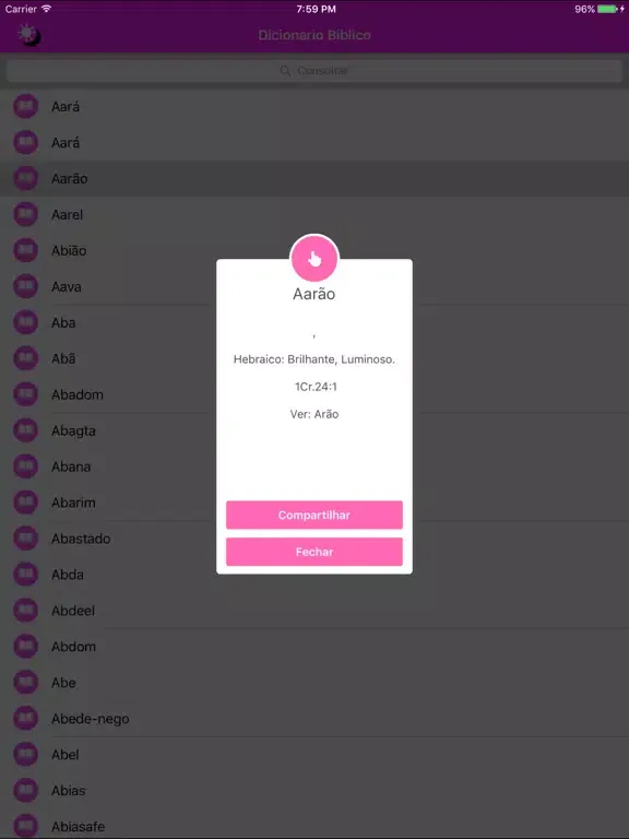 Dicionário Biblico Feminino JMC iPad  Ekran Görüntüleri
