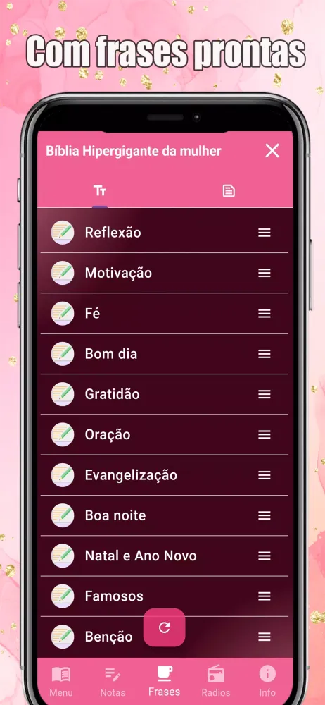Bíblia Hipergigante da mulher Screenshots