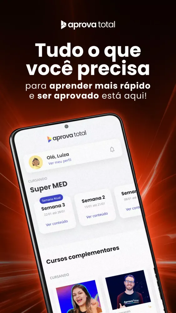 Capturas de tela do Aprova Total
