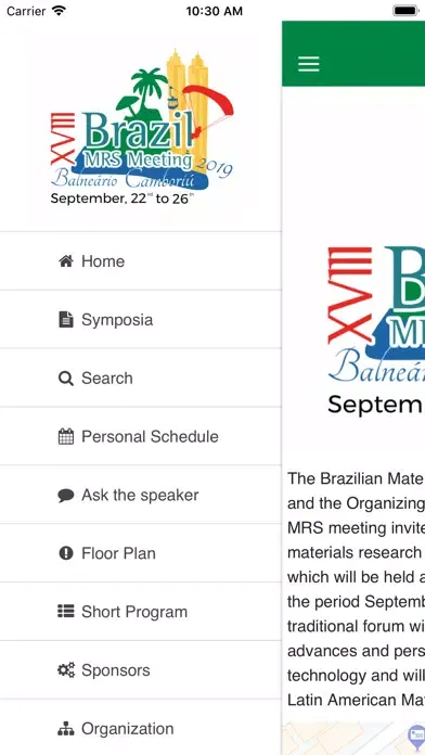 XVIII B-MRS Meeting Screenshots