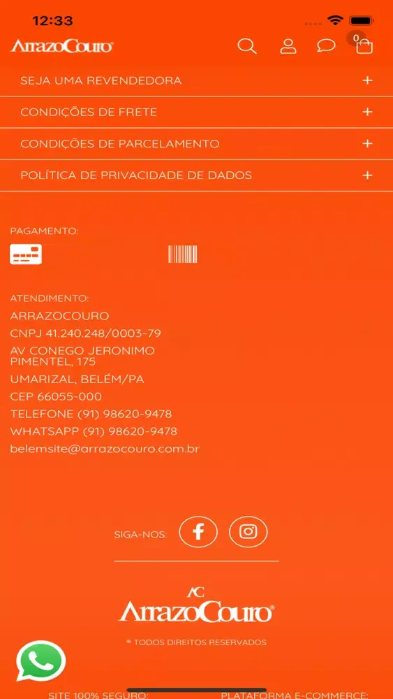 Capturas de pantalla de ArrazoCouro Belém