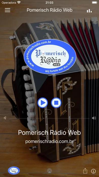 Ảnh chụp màn hình của Pomerisch Rádio Web