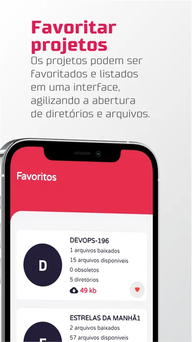 Captures d'écran de Projetos