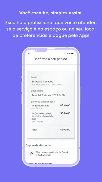 Capturas de pantalla de Avec: serviços de beleza