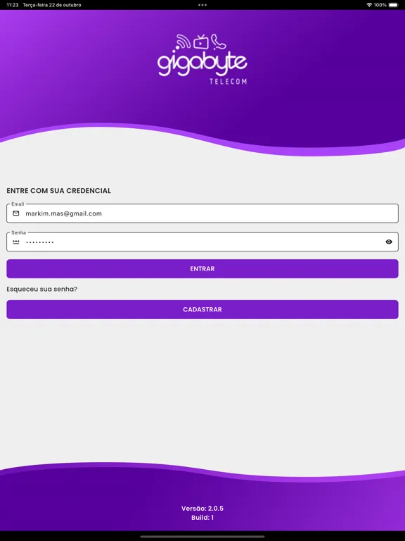 Скриншоты Gigabyte Telecom Cliente iPad 
