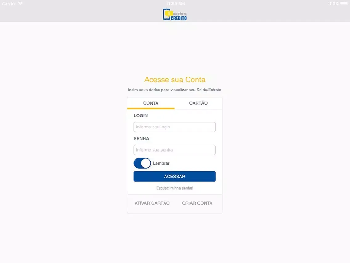 Balcão de Crédito iPad 应用截图