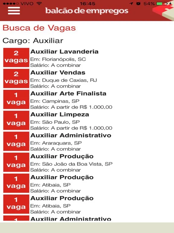 Captures d'écran de Balcão de Empregos iPad 
