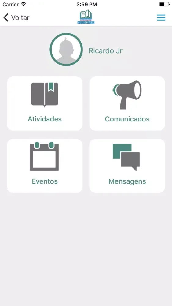 Capturas de tela do Centro Educacional Quero Saber