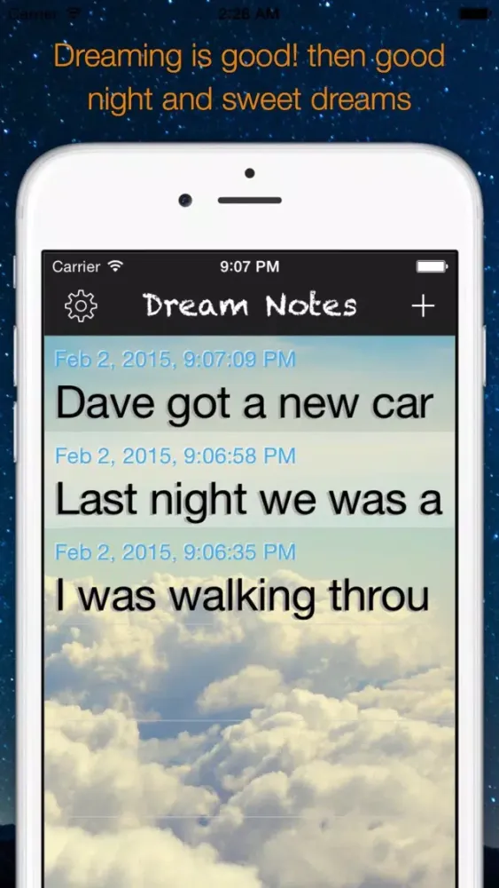 Tangkapan layar Dream Notes App