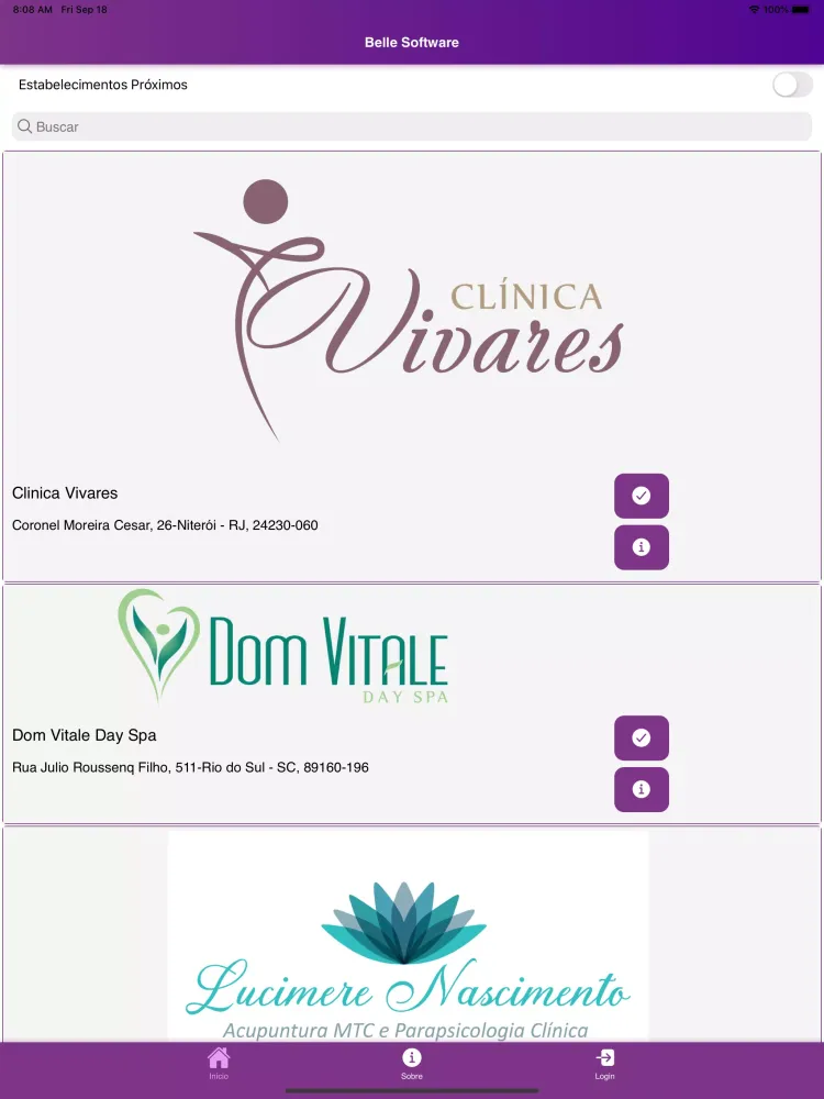 Belle Software Clientes Screenshots