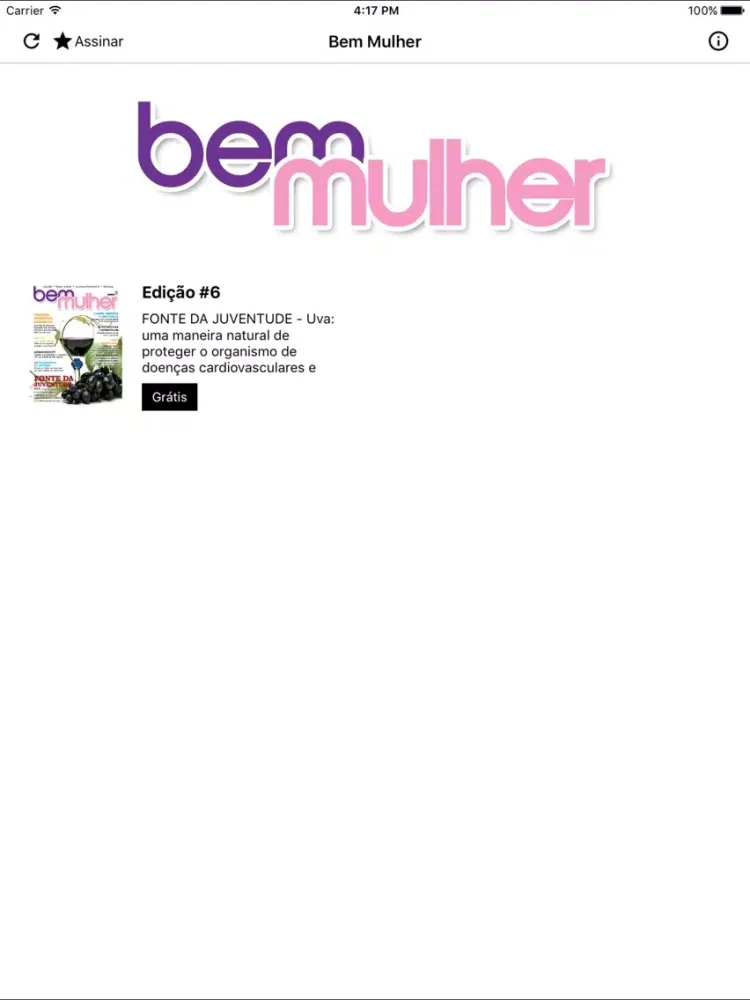 Tangkapan skrin Bem Mulher iPad 