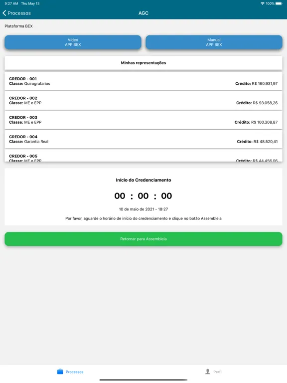 BEx - Assembleia Virtual iPad  Ekran Görüntüleri