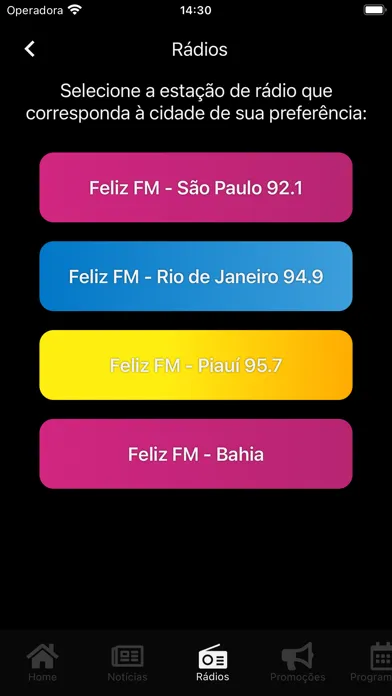 Captures d'écran de Rádio Feliz FM