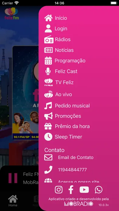 Captures d'écran de Rádio Feliz FM