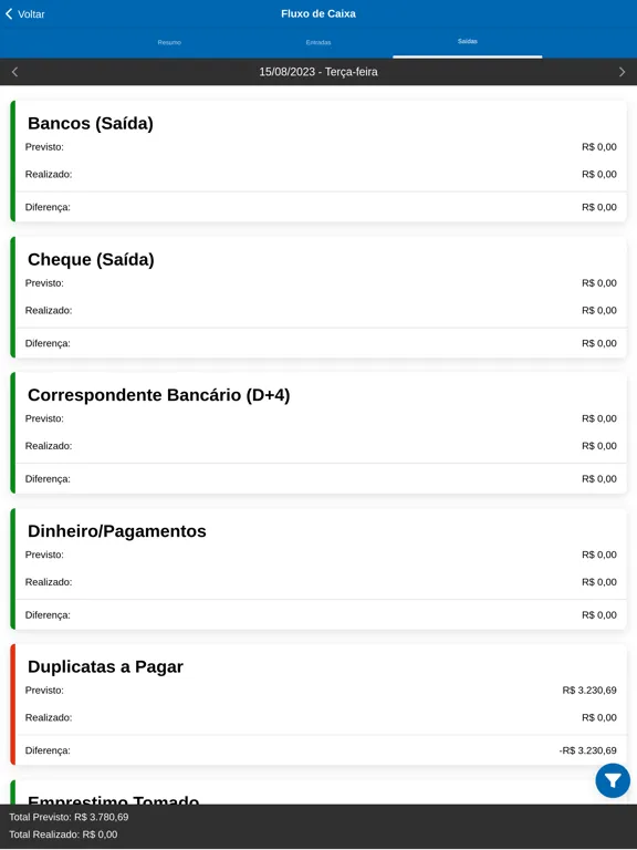 Capturas de pantalla de Bluesoft Financeiro iPad 