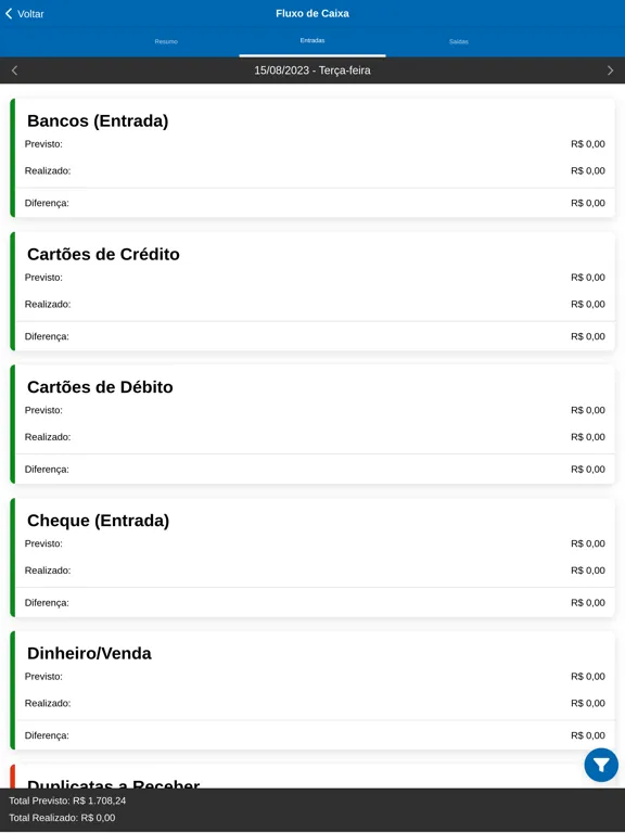 Capturas de pantalla de Bluesoft Financeiro iPad 