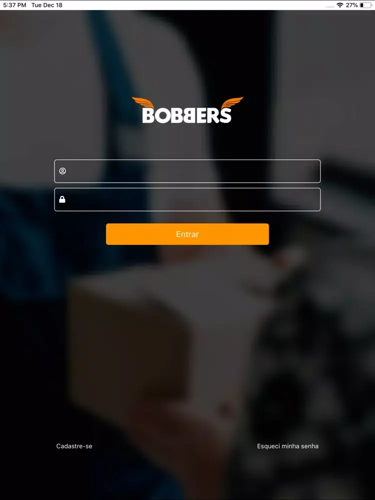 Capturas de tela do Bobbers Logística iPad 