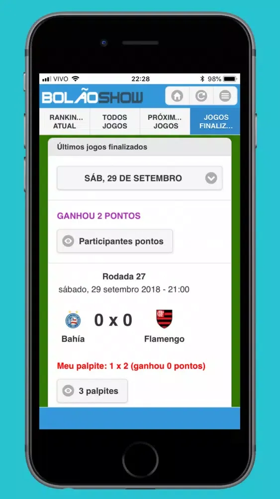 Capturas de pantalla de Bolão Show