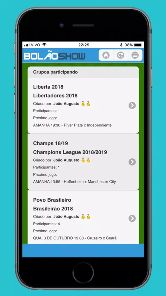 Capturas de pantalla de Bolão Show