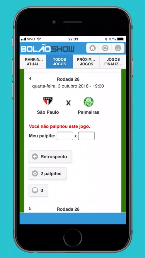 Capturas de pantalla de Bolão Show