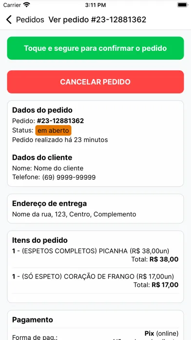 Captures d'écran de Bora Delivery para Empresas