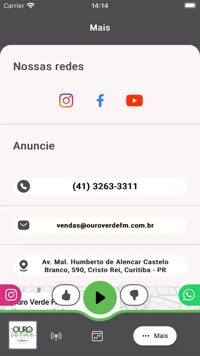 Ouro Verde FM Curitiba स्क्रीनशॉट