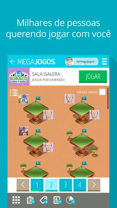 Capturas de tela do Buraco Mano a Mano