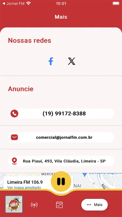 Capturas de pantalla de Limeira FM