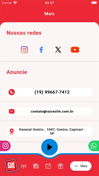 Скриншоты Raízes FM