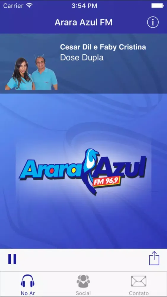 Capturas de tela do Arara Azul FM